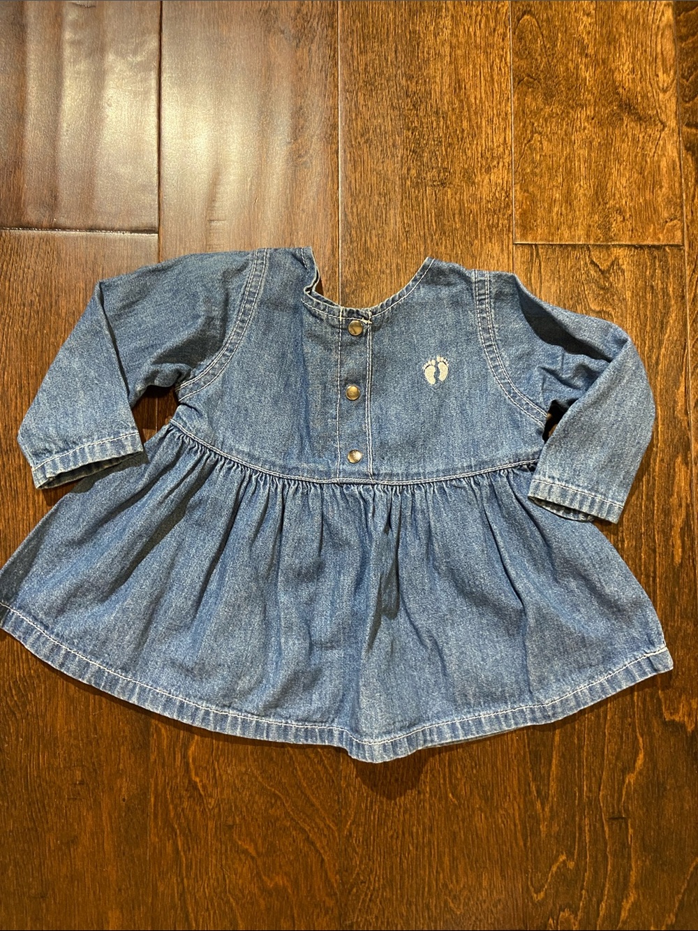 Vintage Hang Ten baby girl embroidered logo top SZ 12M blue